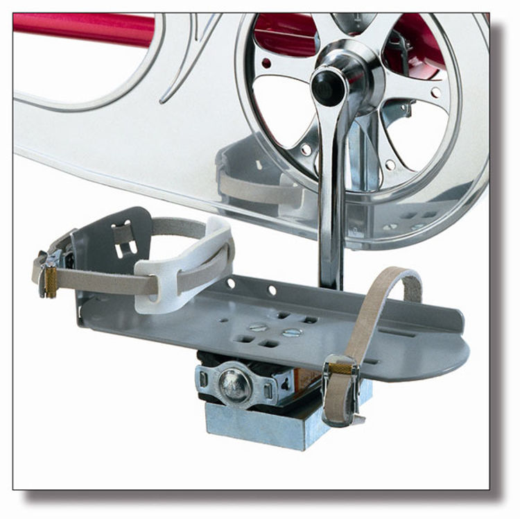 Mynd 013 Haverich fótplata með leðurreimum