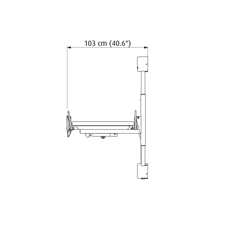 Mynd Lopital skiptibekkur Vienna veggfestur rafknín hæð 
